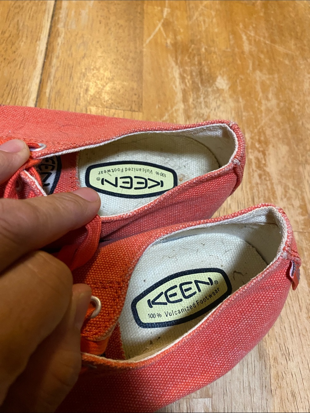 Beautiful Keen Women's Coral Canvas Lace-Up Sneakers - Picture 10 of 10